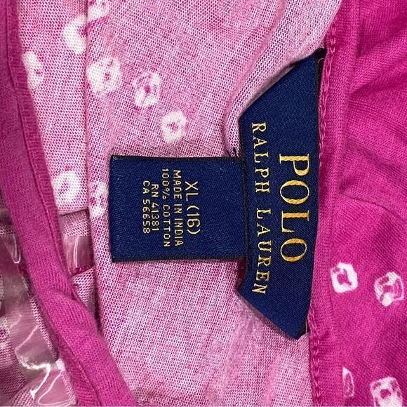 Ralph Lauren Girl’s Pink and Orange Tie-Dye Drawstring Dress - Picture 5 of 5